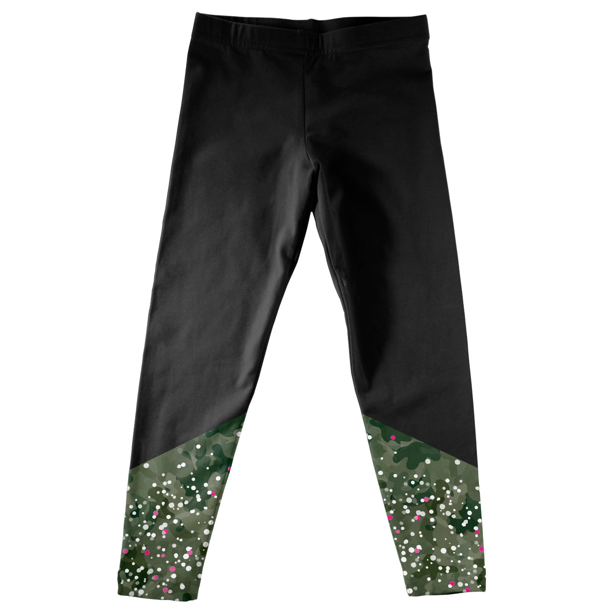 Black Leggings with Green Camo