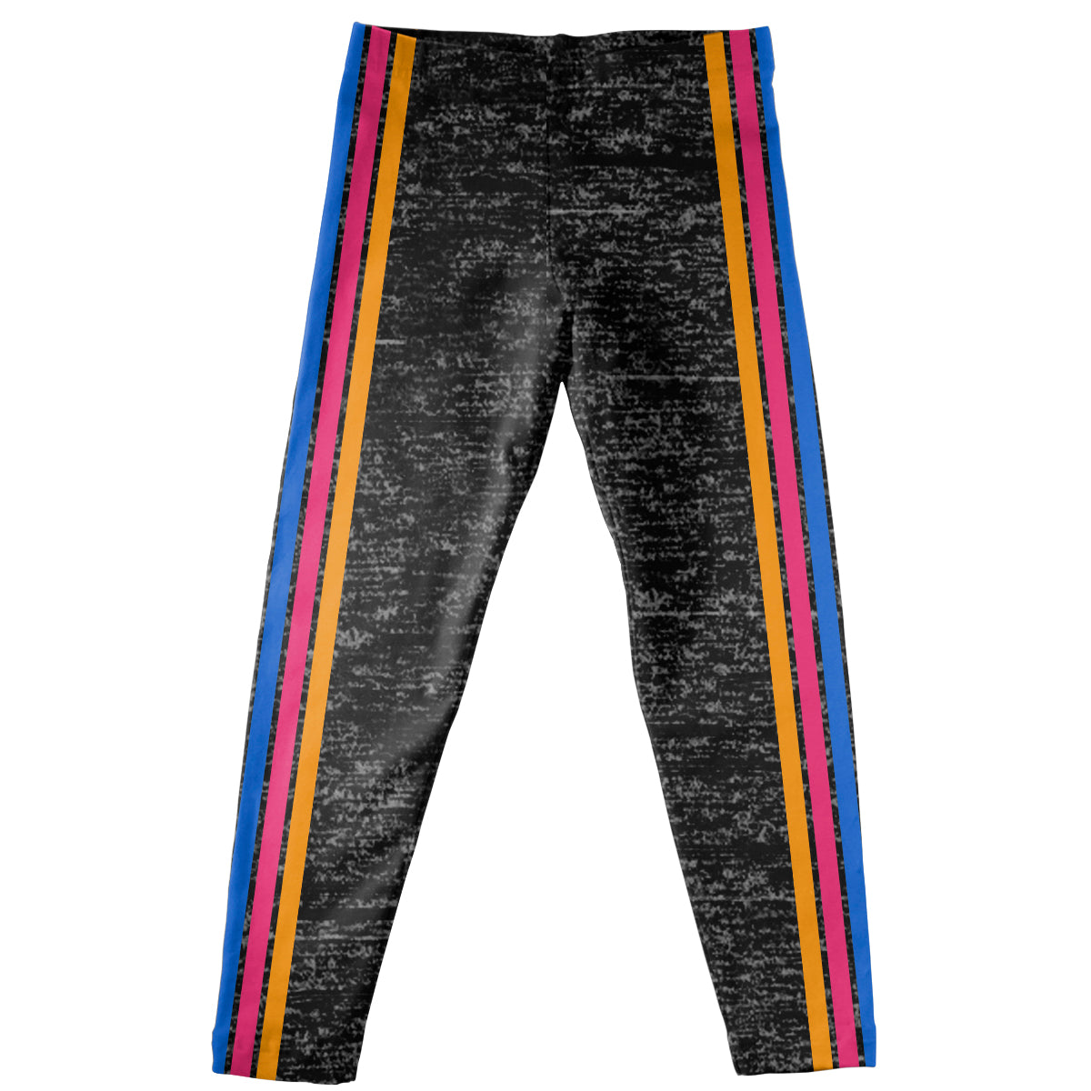 Black Leggings with Multi Colored Stripes