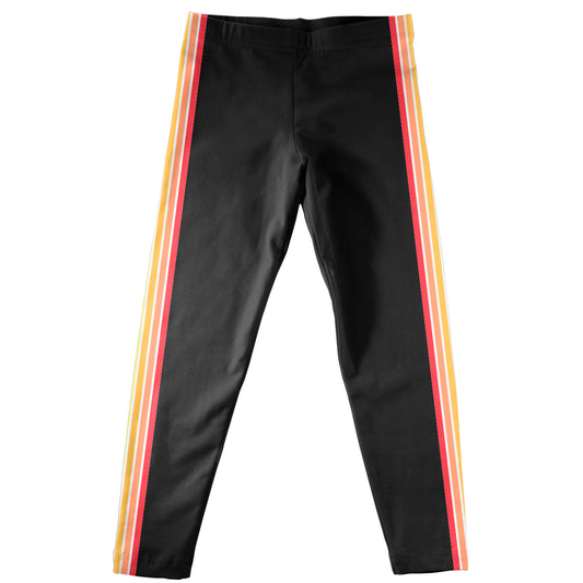 Black Leggings with Colored Side