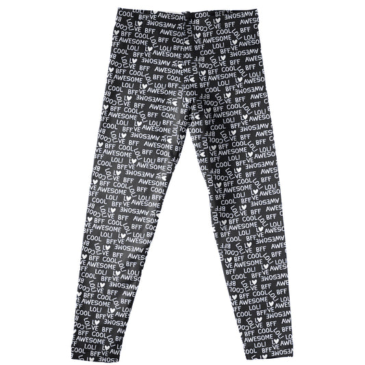 Cool Print Black Leggings
