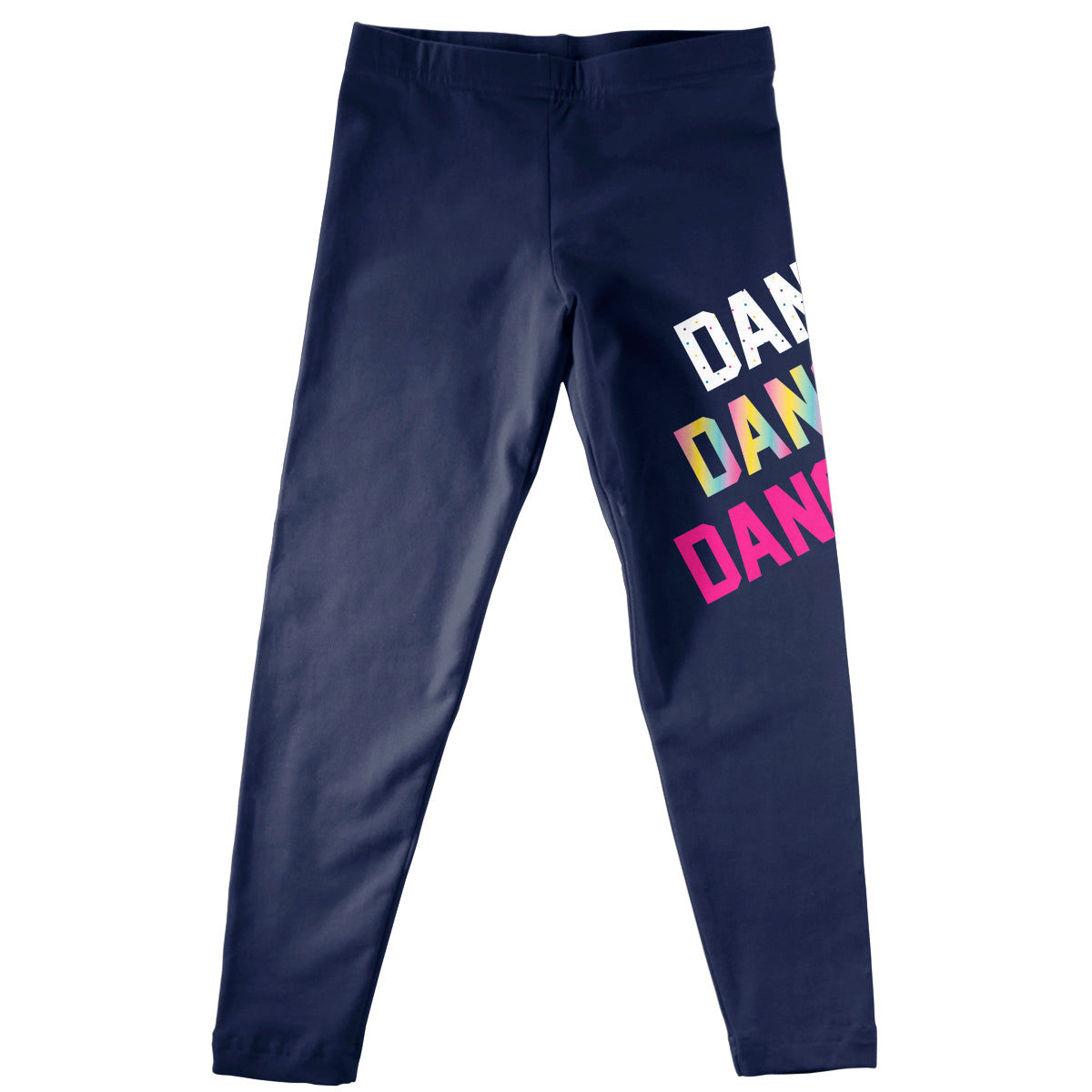 Dance Text Navy Leggings