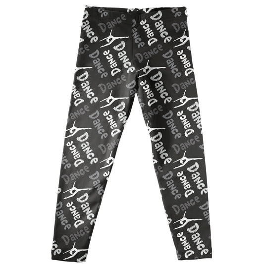 Dance Text Black Leggings