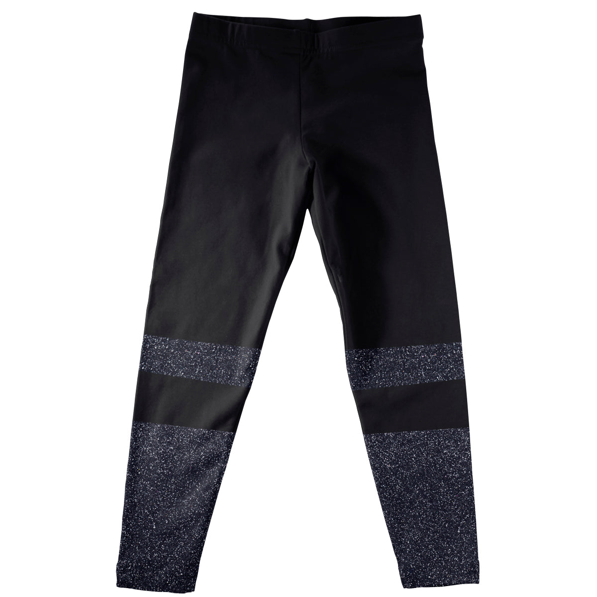 Black Leggings with Glitter Bottom