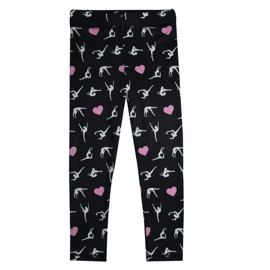 Heart Print Gymnast Leggings