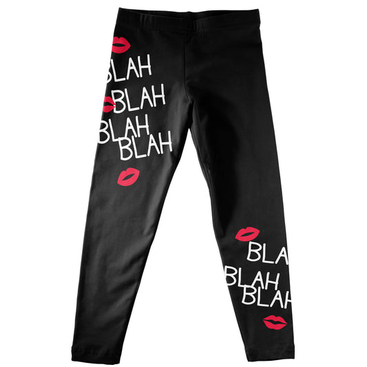 Lips Black Leggings