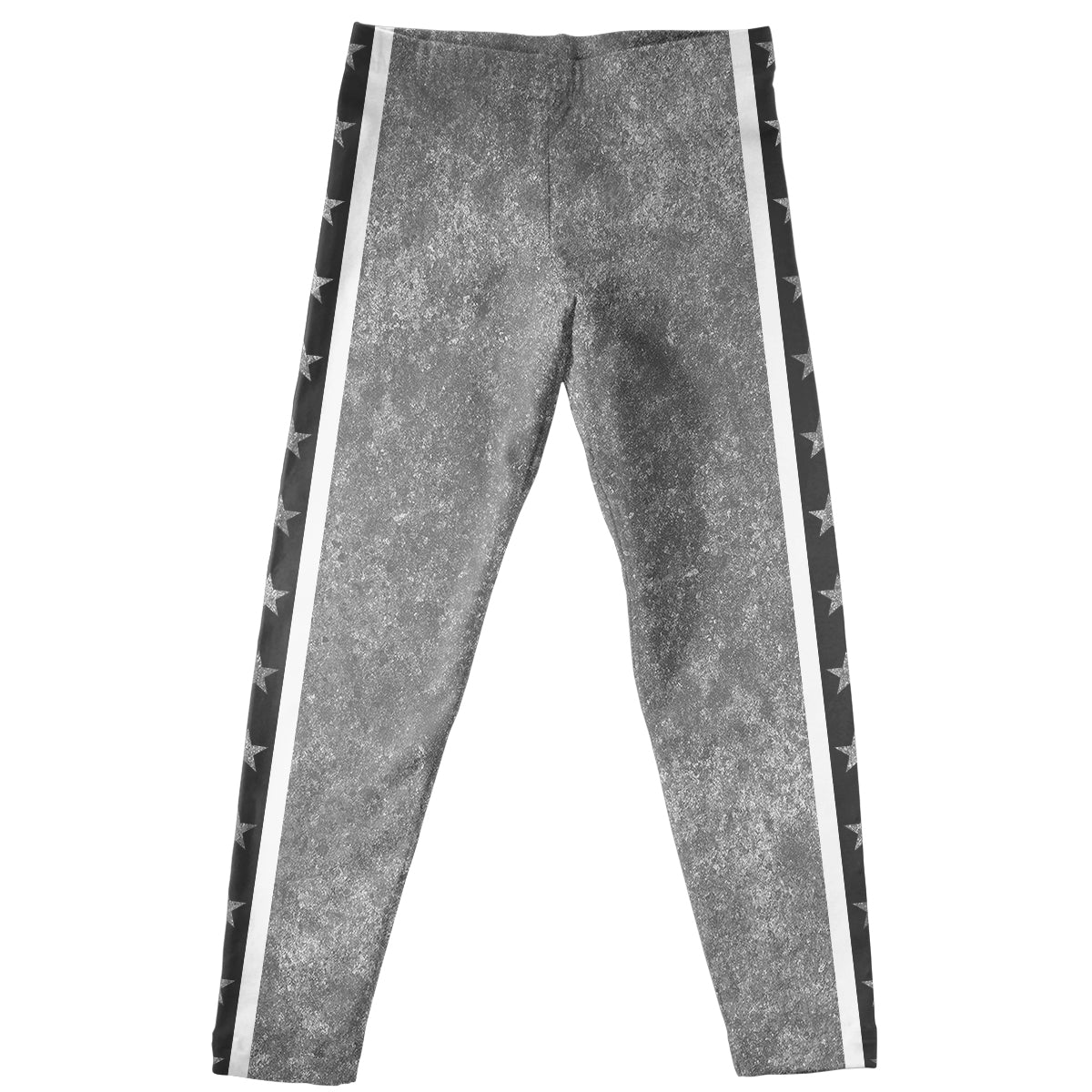 Gray Wash Star Striped Leggings