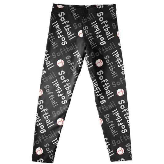 Softball Print Leggings