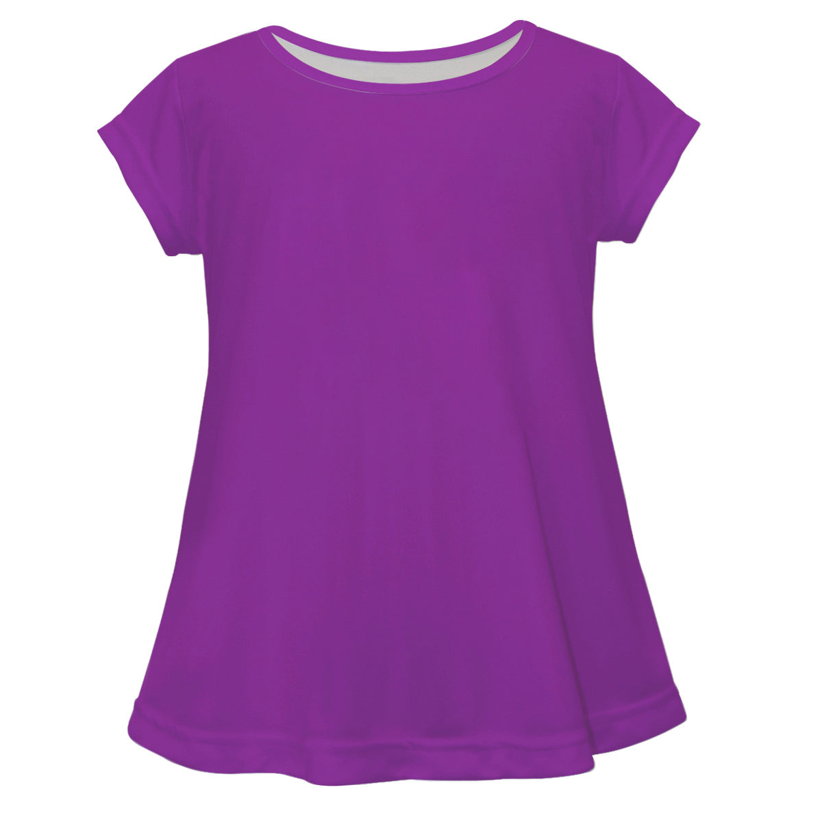 Purple Solid Short Sleeve Laurie Top