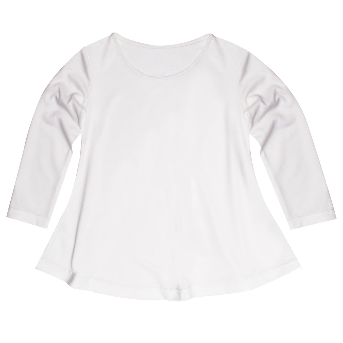 White Solid Long Sleeve Laurie Top
