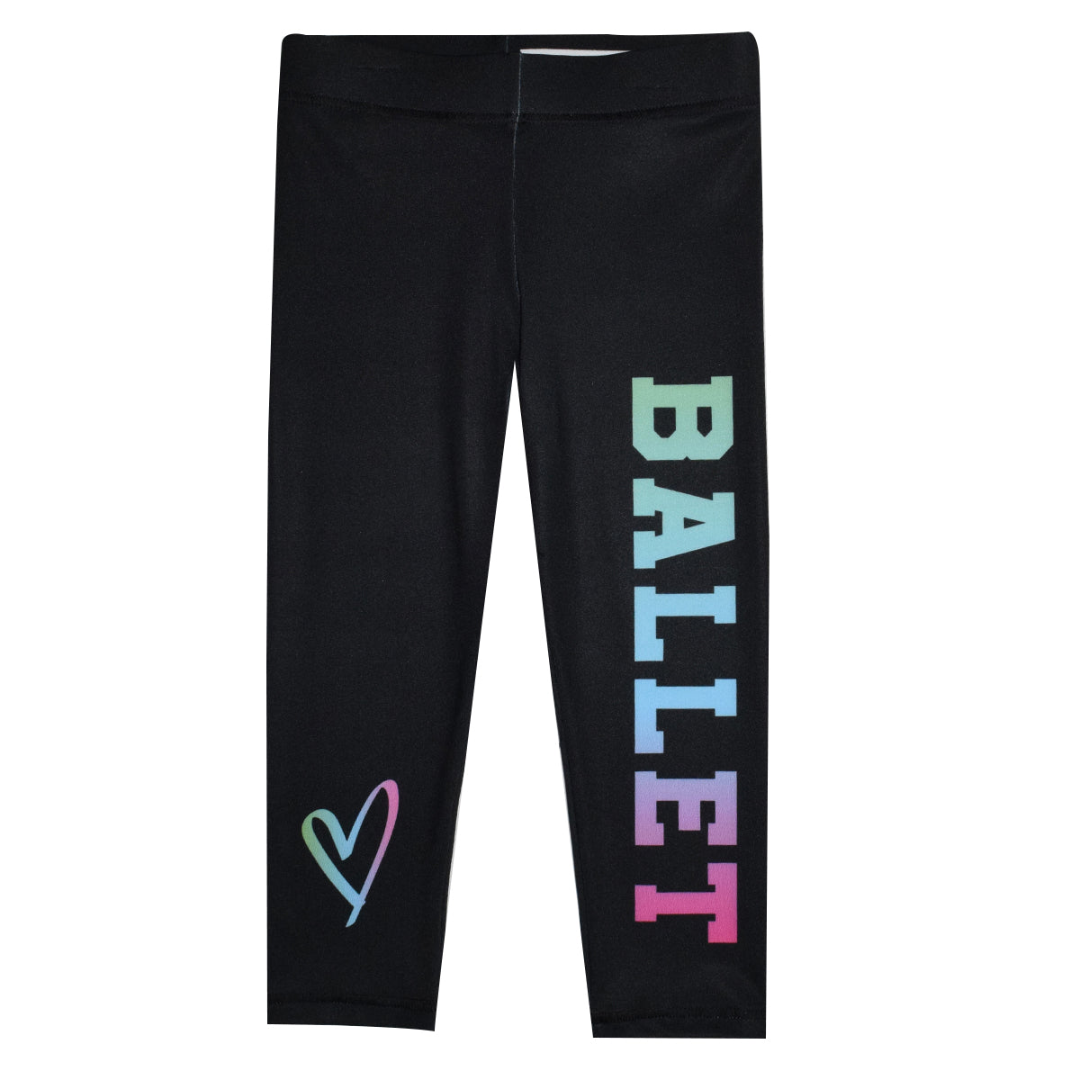 Multicolor Ballet Black Capri Leggings