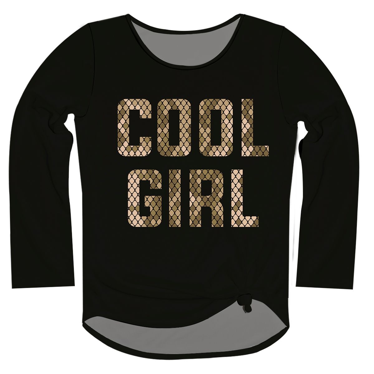 Snakeskin Cool Girl Black Knot Top