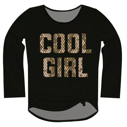 Snakeskin Cool Girl Black Knot Top