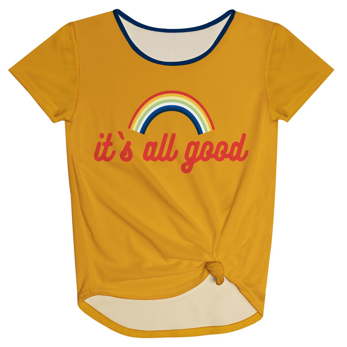 It's All Good Short Sleeve Knot Top