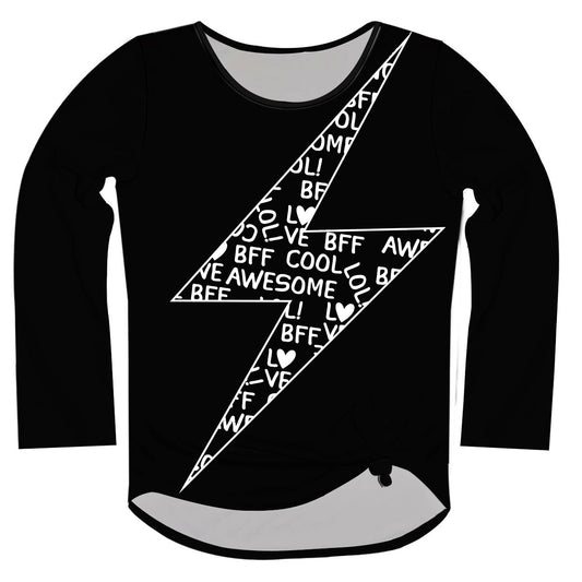 Thunderstruck Long Sleeve Knot Top