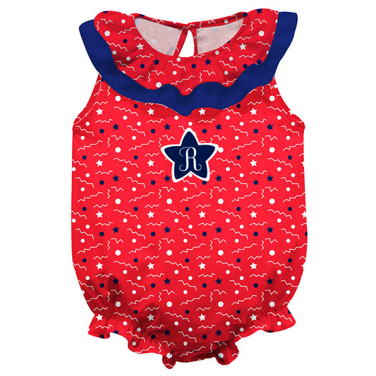 Electric Print Red PP Girls Onesie