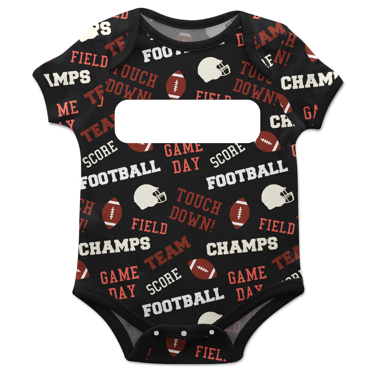 Boys black football onesie with name - Wimziy&Co.
