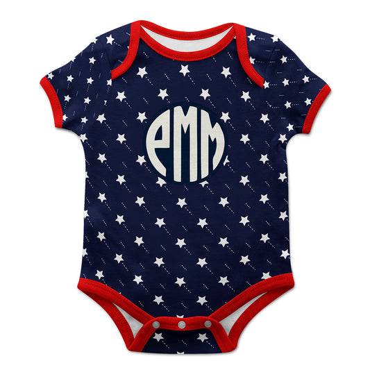Start Navy Boys Onesie Short Sleeve