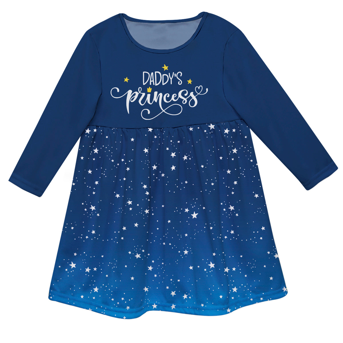 Daddys Princess Navy Long Sleeve Epic Dress