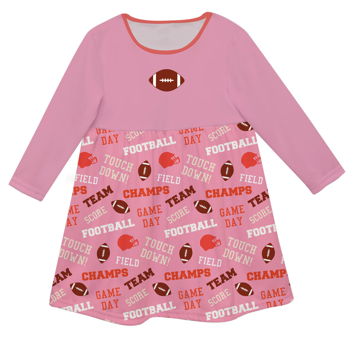 Girls pink football dress with name - Wimziy&Co.