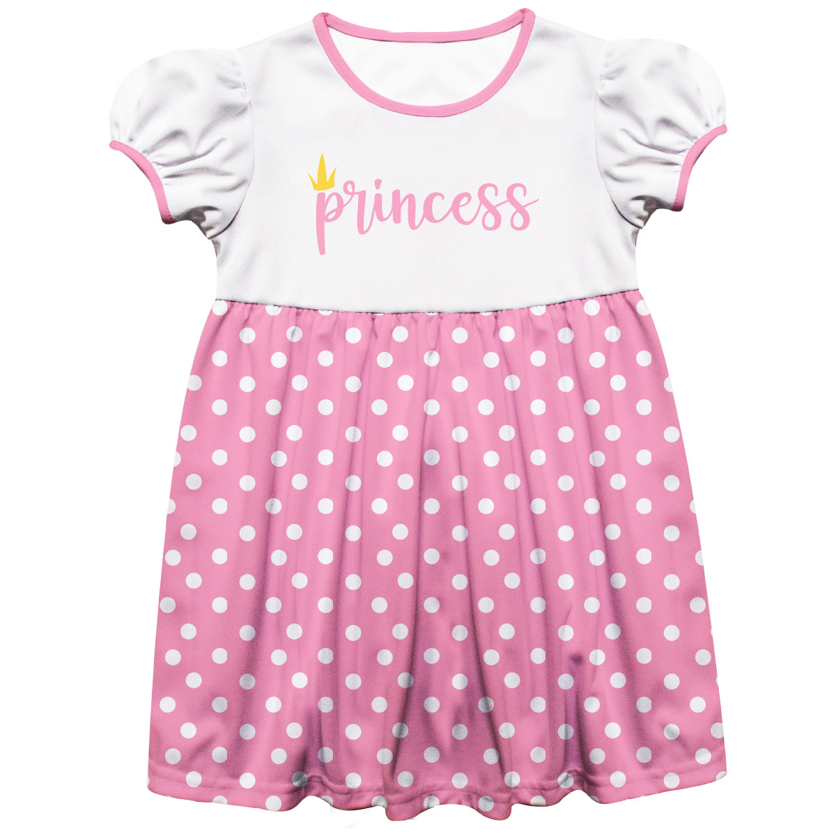 Princess White and Pink Short Sleeve Epic Dress