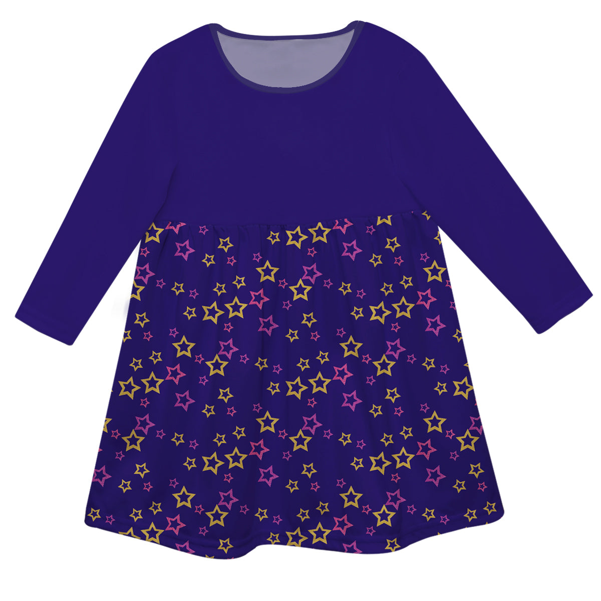 Girls purple  dress with monogram - Wimziy&Co.