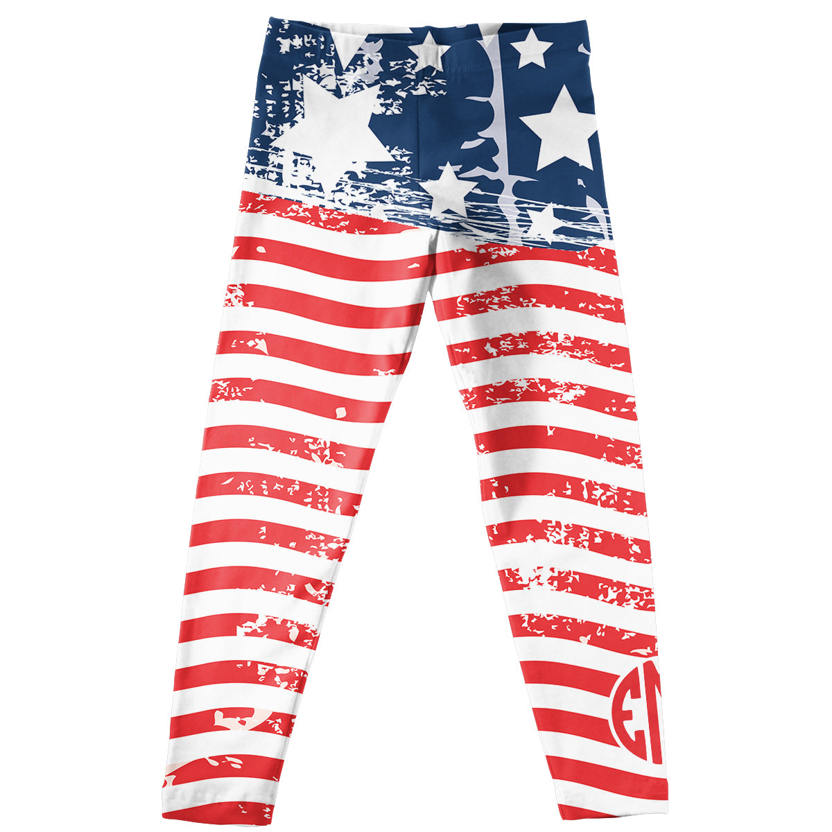 American Flag White Red Leggings