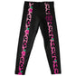 Animal Print Personalized Monogram Black Leggings