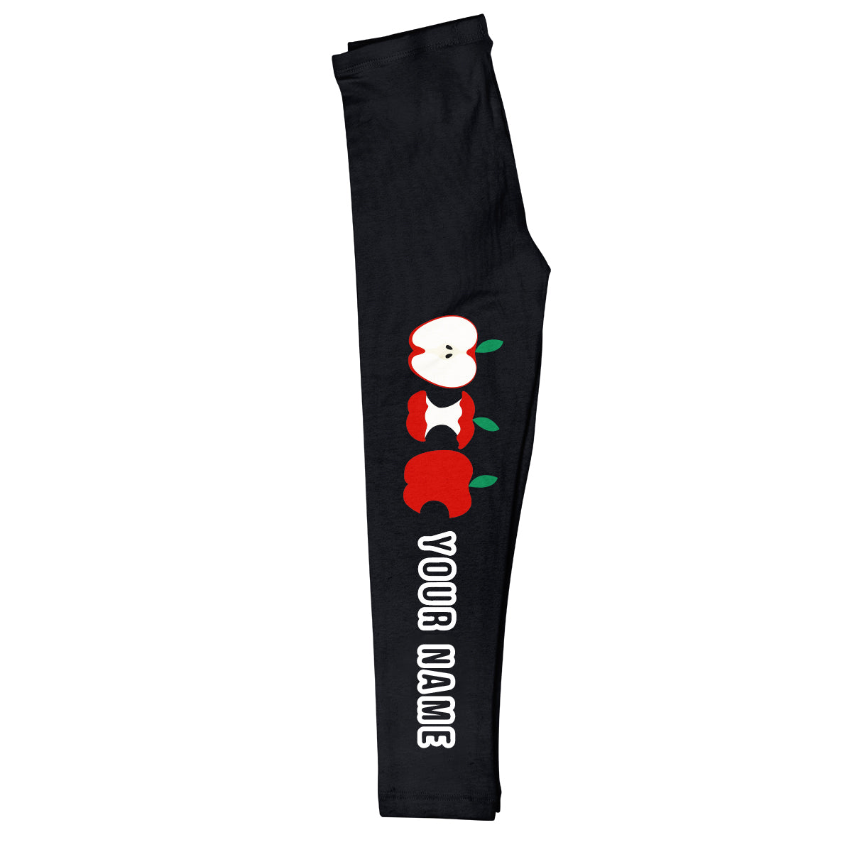Apple Your Name Black Leggings - Wimziy&Co.