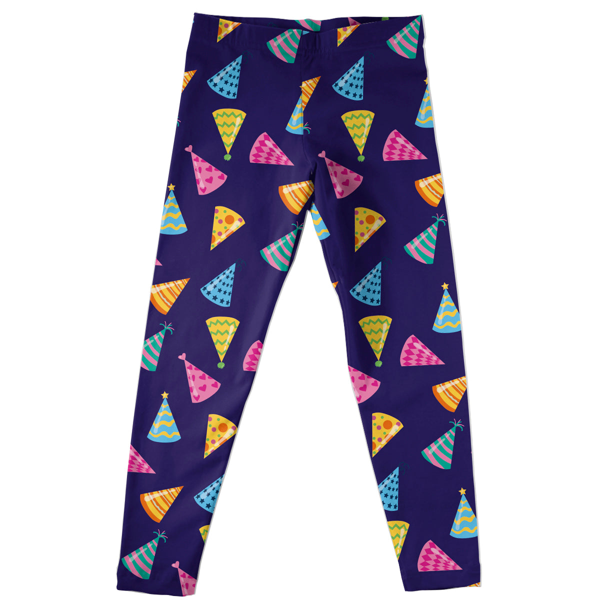 Birthday Hats Print Purple Leggings