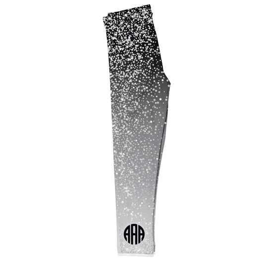 Monogram Gray Glitter Leggings - Wimziy&Co.