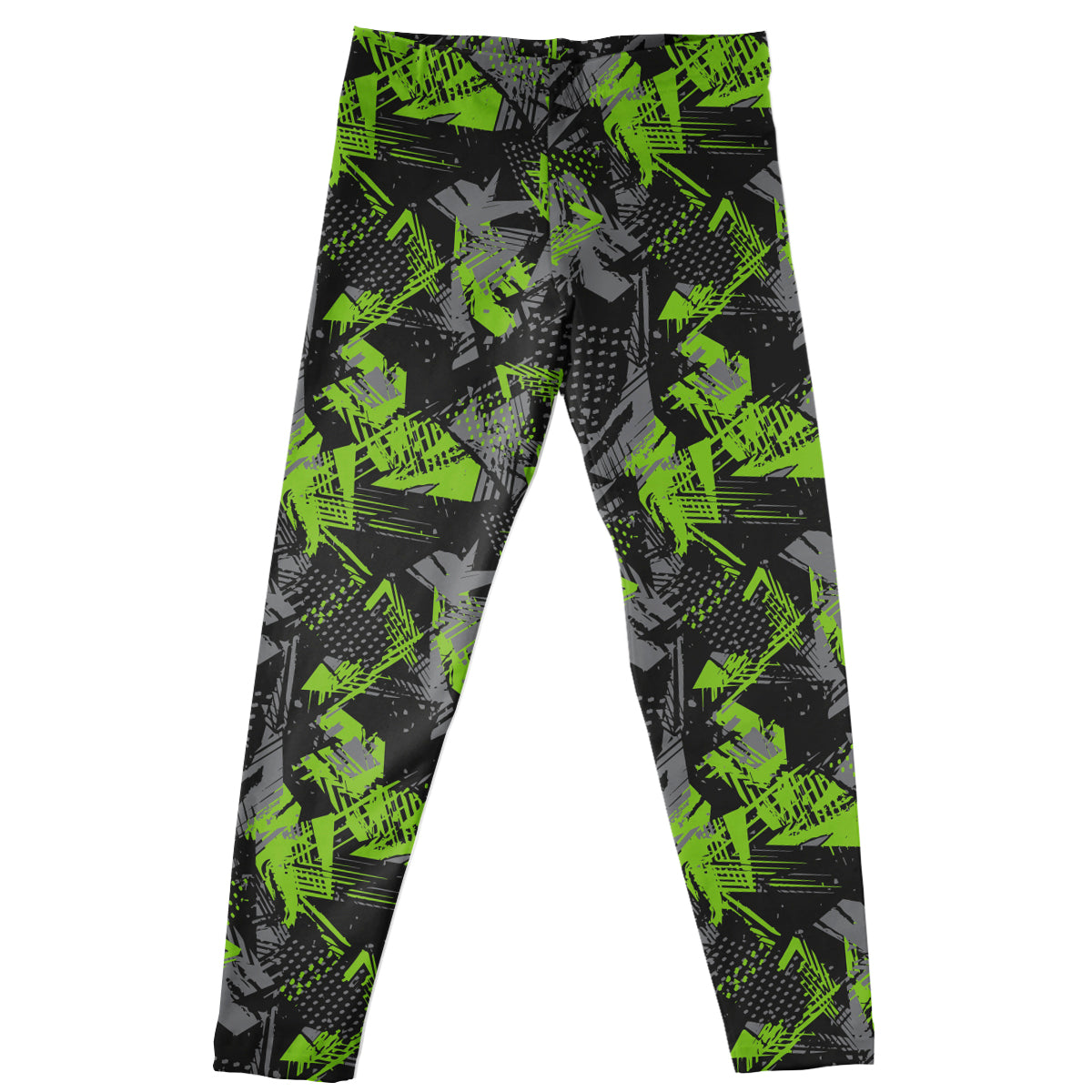 Brush Print Gray Green and Black Leggings