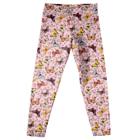 Butterflies Prints Pink Leggings