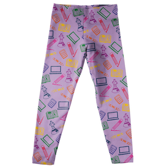 Back To School Purple Leggings