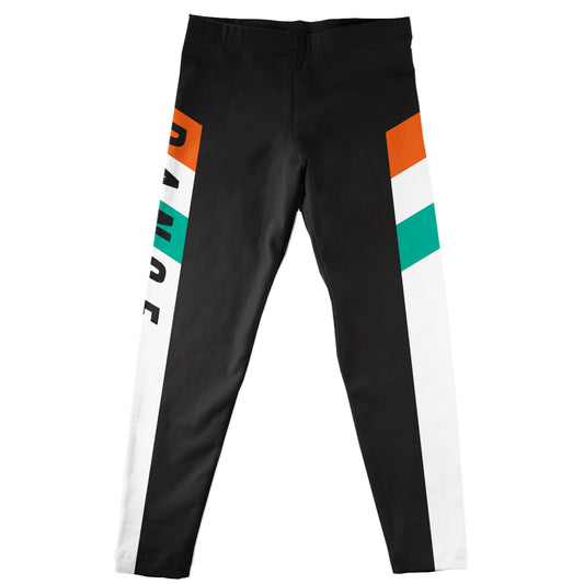 Dance Orange White and Black Leggings