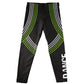 Dance Stripes Black and Green Leggings