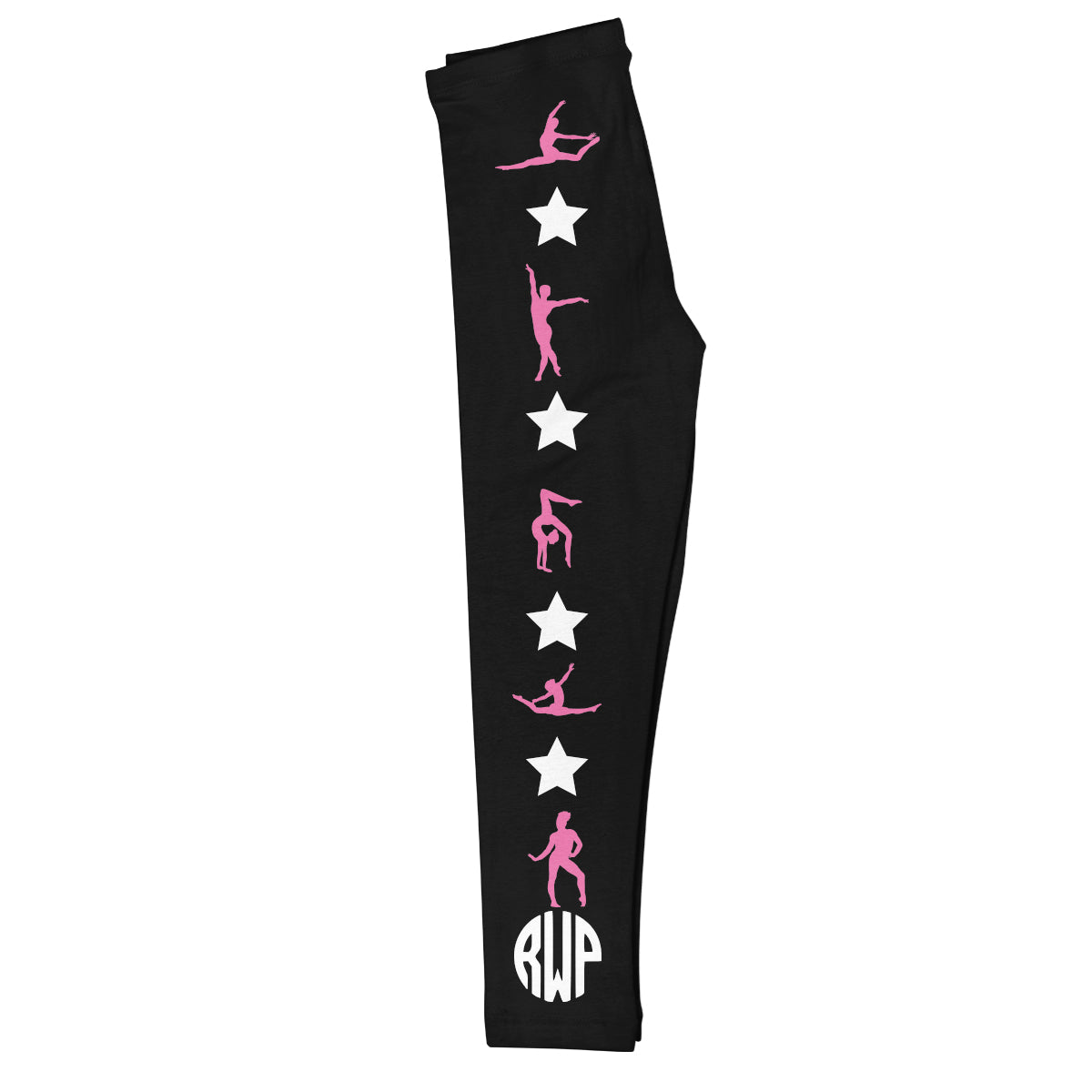Dance Stars Monogram Black Leggings - Wimziy&Co.