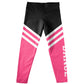 Dance White Stripes Black and Pink Leggings