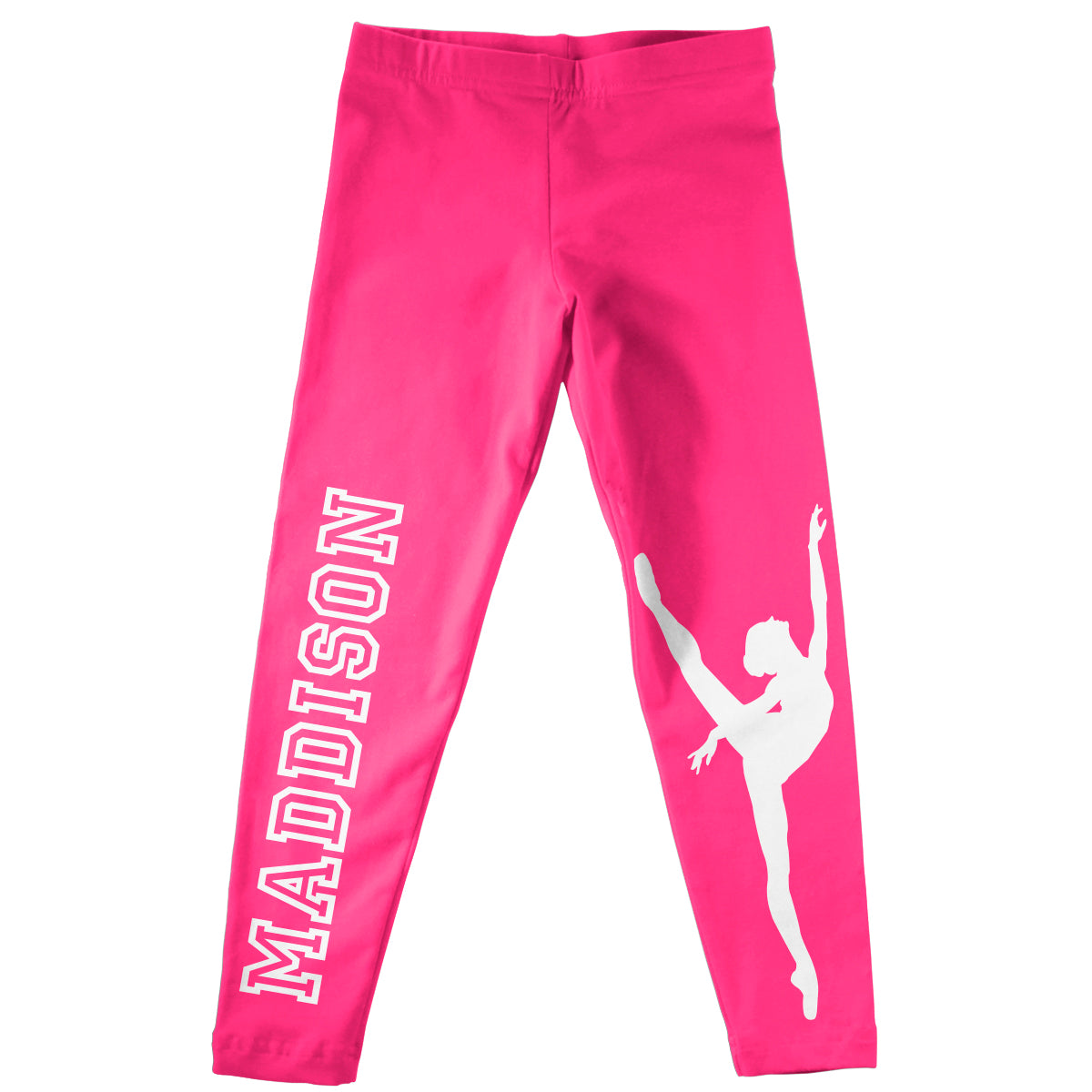 Dance Silhouette Name Hot Pink Leggings