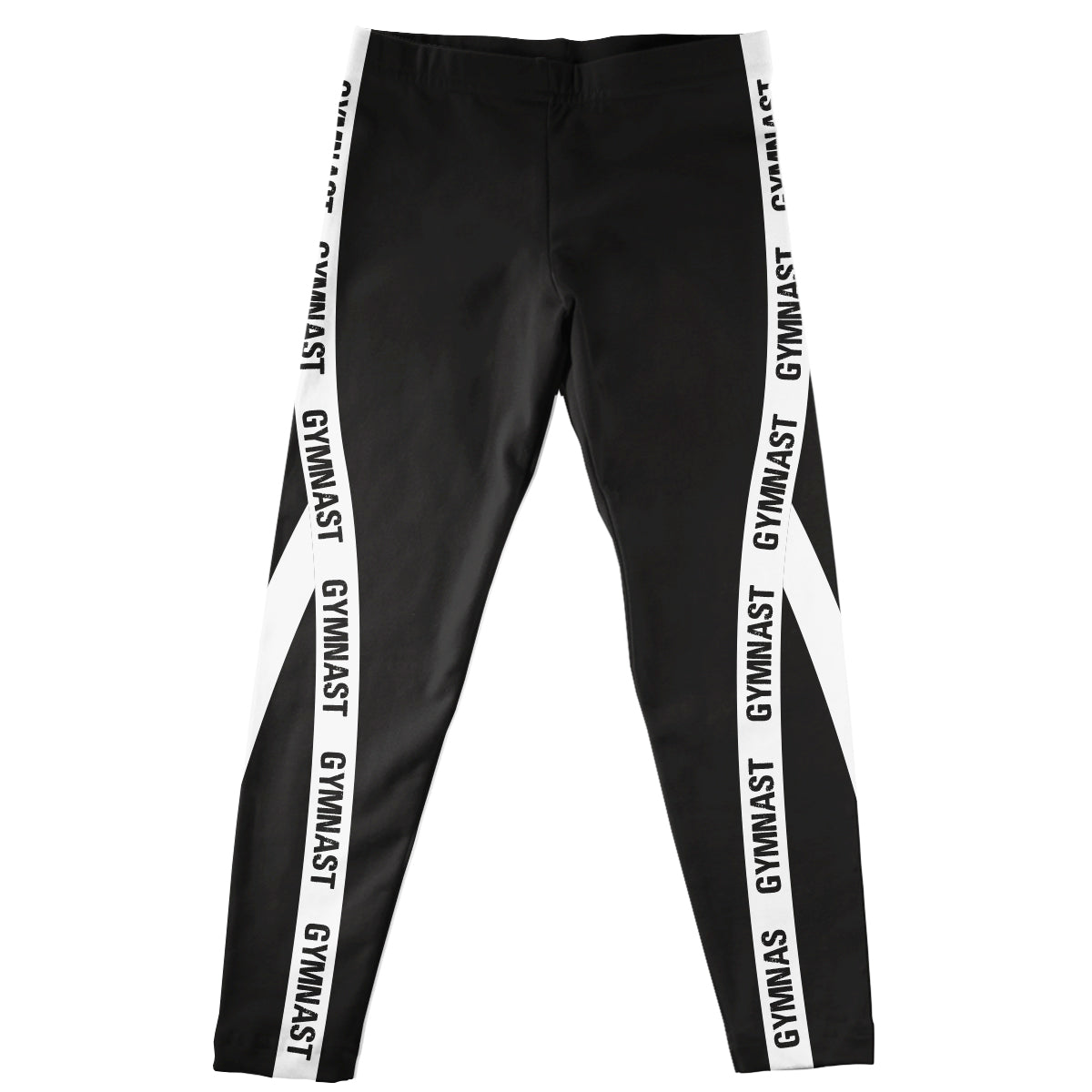 Gymnast Curves Stripes Black and White Leggings