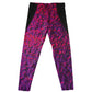 Grungre Texture Print Pink and Black Leggings