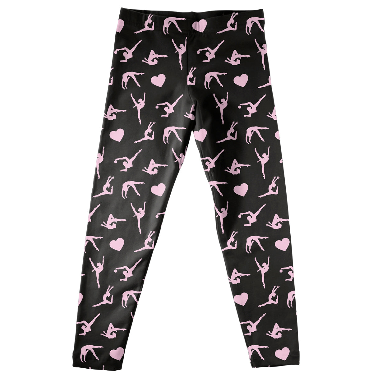 Gymnastics Print Black Leggings - Wimziy&Co.