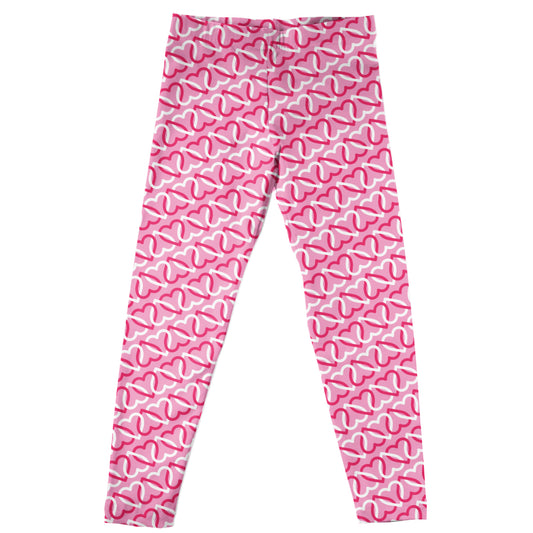 Hearts Print Pink Leggings