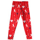 I Love Baseball Red Leggings