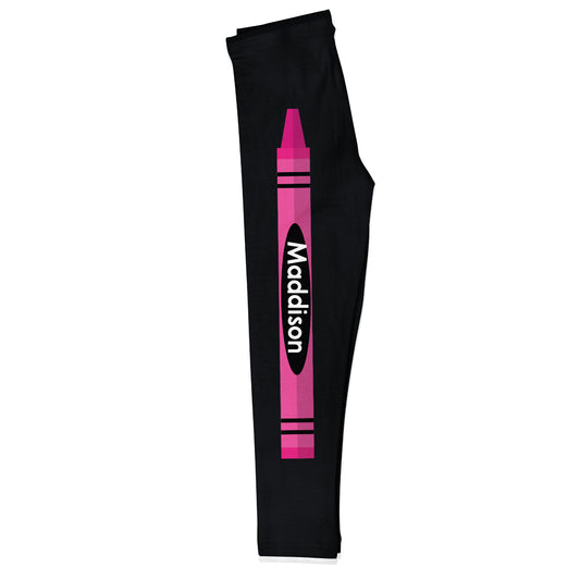 Name Crayon Black Leggings