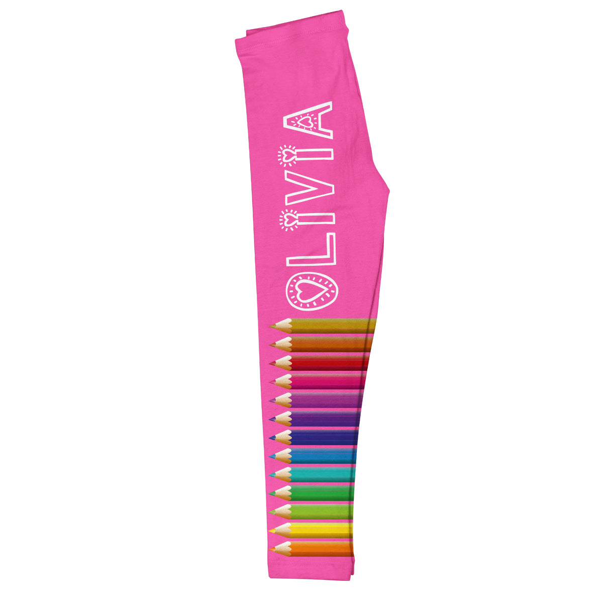 Pencil Colors Name Pink Leggings