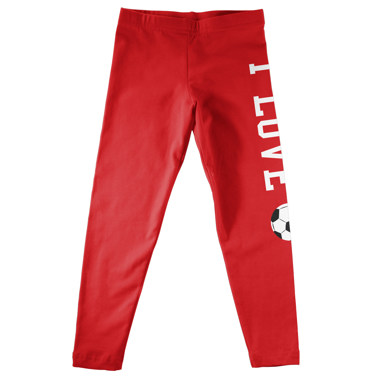 Soccer Red and White Leggings