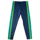 Dance Navy Mint Stripes Leggings