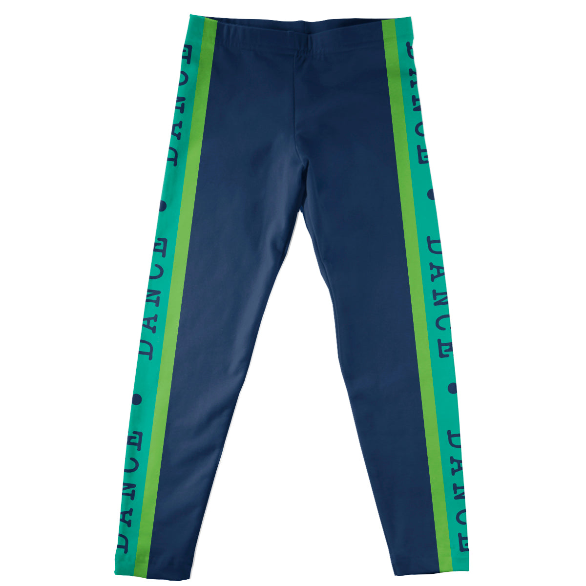 Dance Navy Mint Stripes Leggings