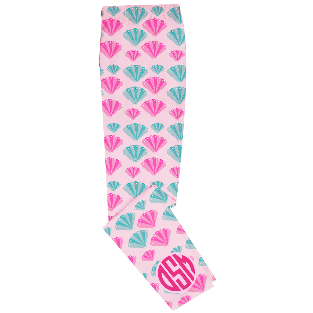 Seashell Pink and Light Blue Leggings - Wimziy&Co.