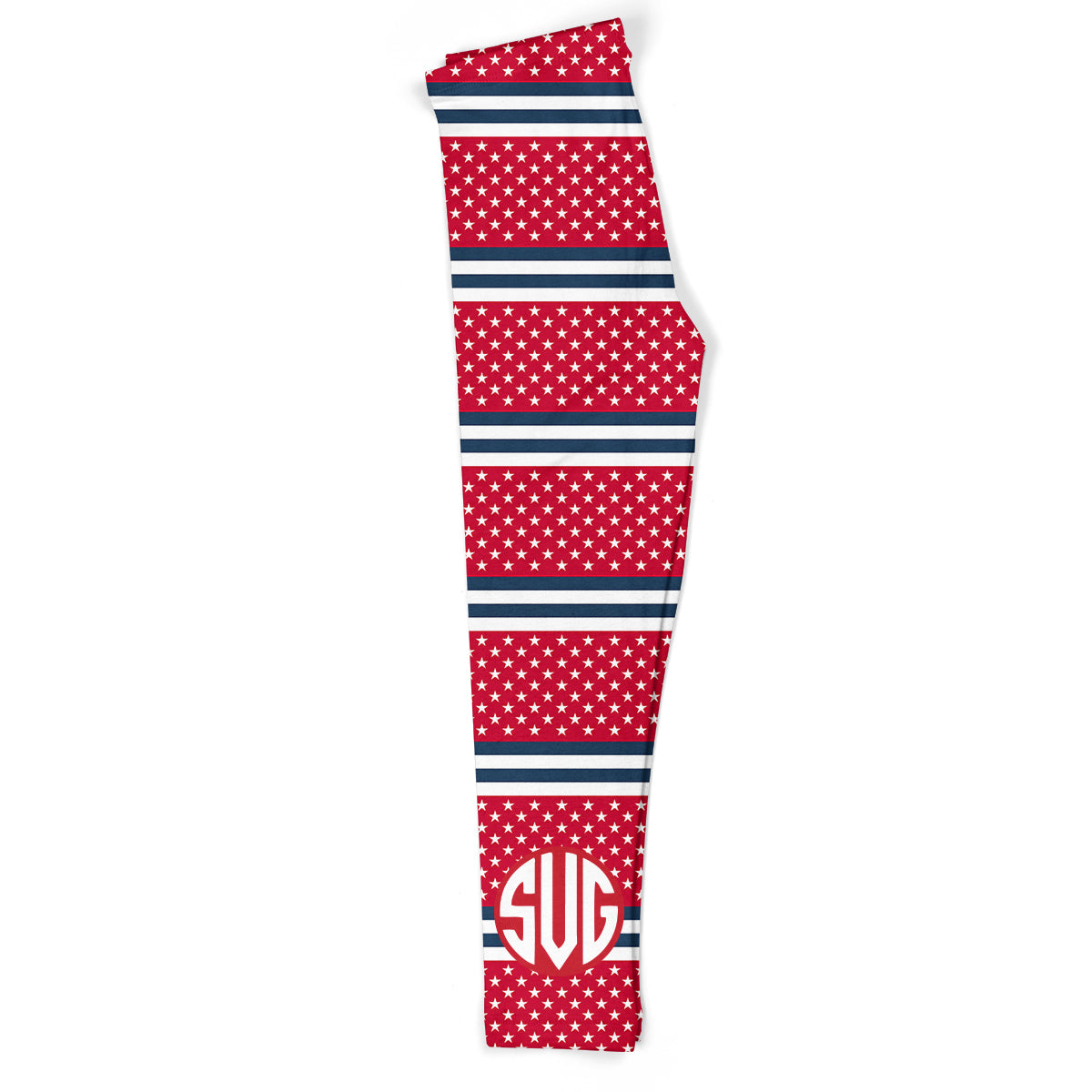 Stars Tripe Red and Navy Leggings